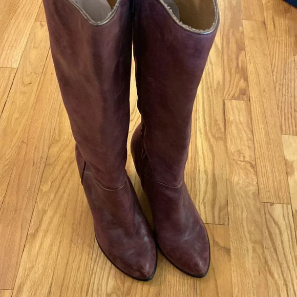 Frye sz 8 Betty Inside Zip purple soft super leather great pre owned condition - Picture 6 of 9